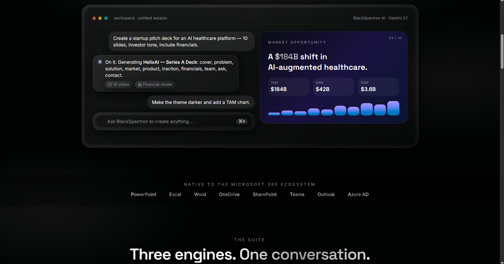 BlackSpectron for Microsoft - Presentation Deck Creator